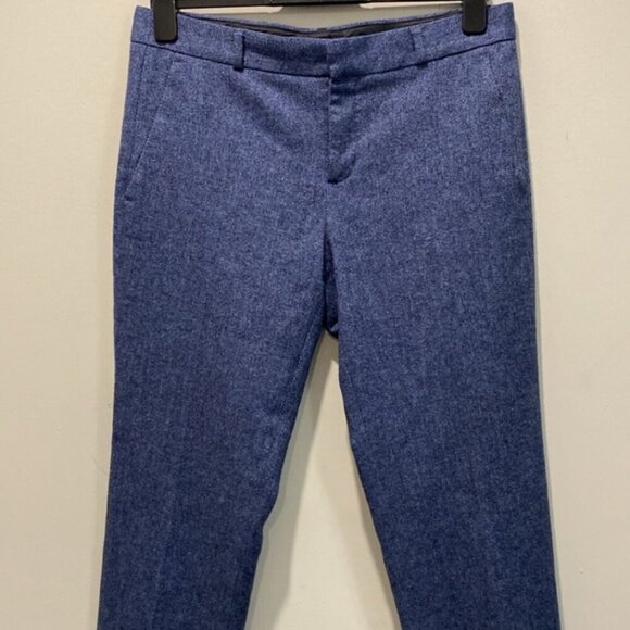 Banana Republic Straight leg Pants Trouser blue Logan Wool size 6 - Picture 11 of 14